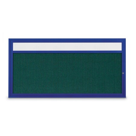 United Visual Products Slim Enclosed Corkboard, 36"x36", Black Alum Frame/Dark Spruce UVEB3636-BLACK-DRKSPR